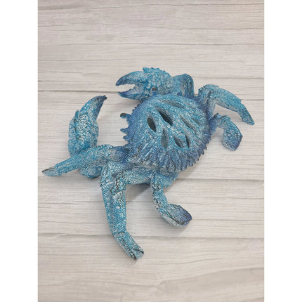 Crab Figurine, coral Reef Crab Decor, Ocean Decor, Crab Decoration, Crab Lover, Blue Coral Look Crab - Pink Horse Florida