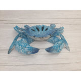 Crab Figurine, coral Reef Crab Decor, Ocean Decor, Crab Decoration, Crab Lover, Blue Coral Look Crab - Pink Horse Florida