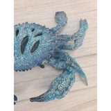 Crab Figurine, coral Reef Crab Decor, Ocean Decor, Crab Decoration, Crab Lover, Blue Coral Look Crab - Pink Horse Florida