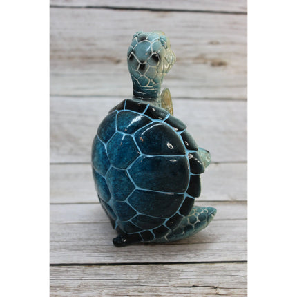 Yoga Turtle, Meditating Figurine, Meditating Animal, Funny Animal Figurine, Meditating Sea Turtle - Pink Horse Florida