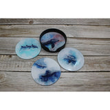 Dolphin Coasters, Beach Coasters, Dolphin Decor, Beach Home Decor, Nautical Coasters, Nautical - Pink Horse Florida