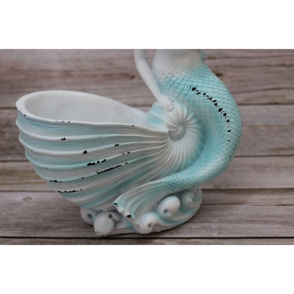 Mermaid Figurine, Mermaid Decor, Coastal Decorative Accent, Mermaid Collectibles, Mermaid Vase - Pink Horse Florida