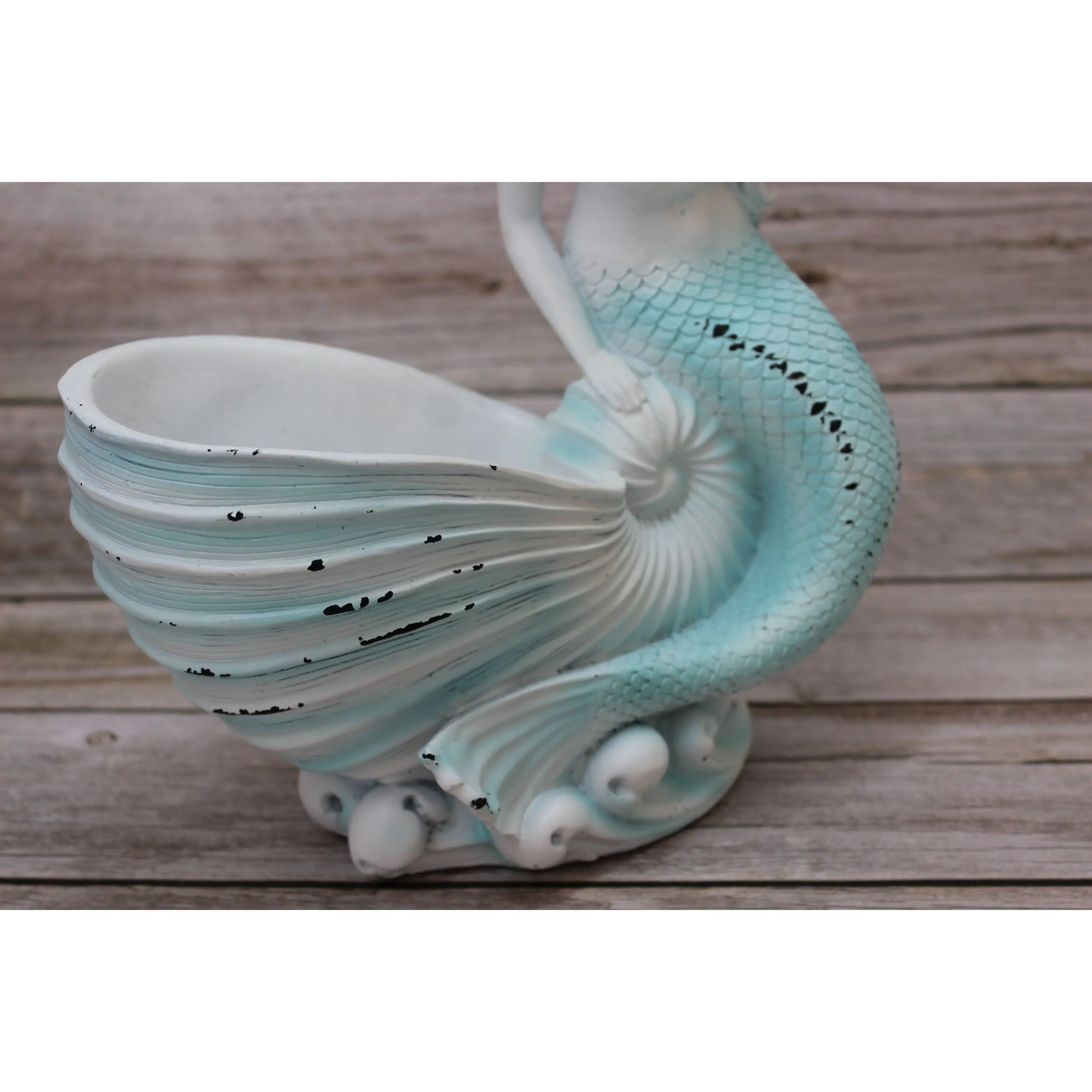 Mermaid Figurine, Mermaid Decor, Coastal Decorative Accent, Mermaid Collectibles, Mermaid Vase - Pink Horse Florida