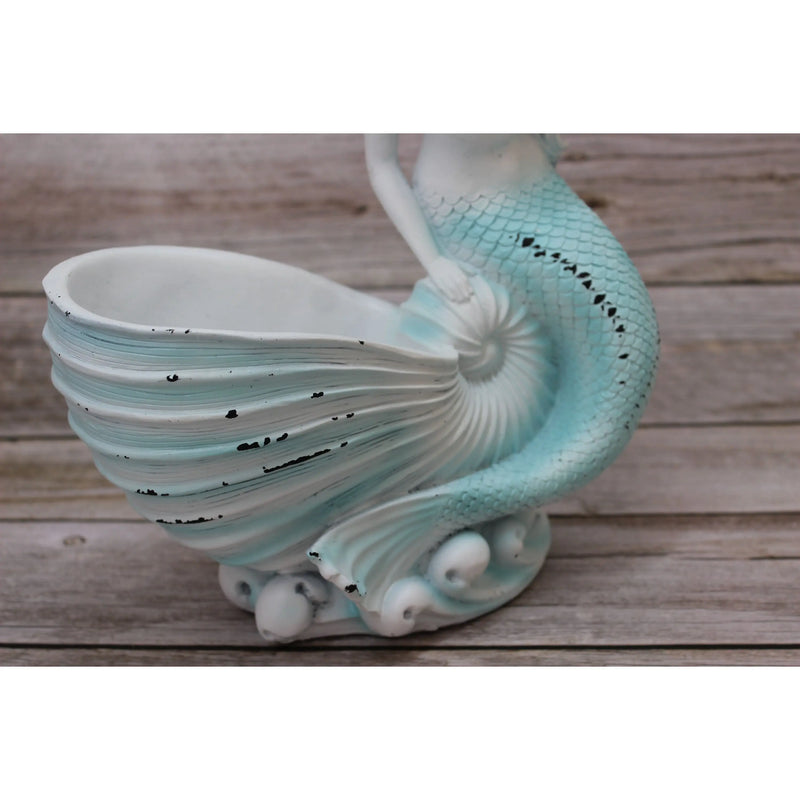Mermaid Figurine, Mermaid Decor, Coastal Decorative Accent, Mermaid Collectibles, Mermaid Vase - Pink Horse Florida