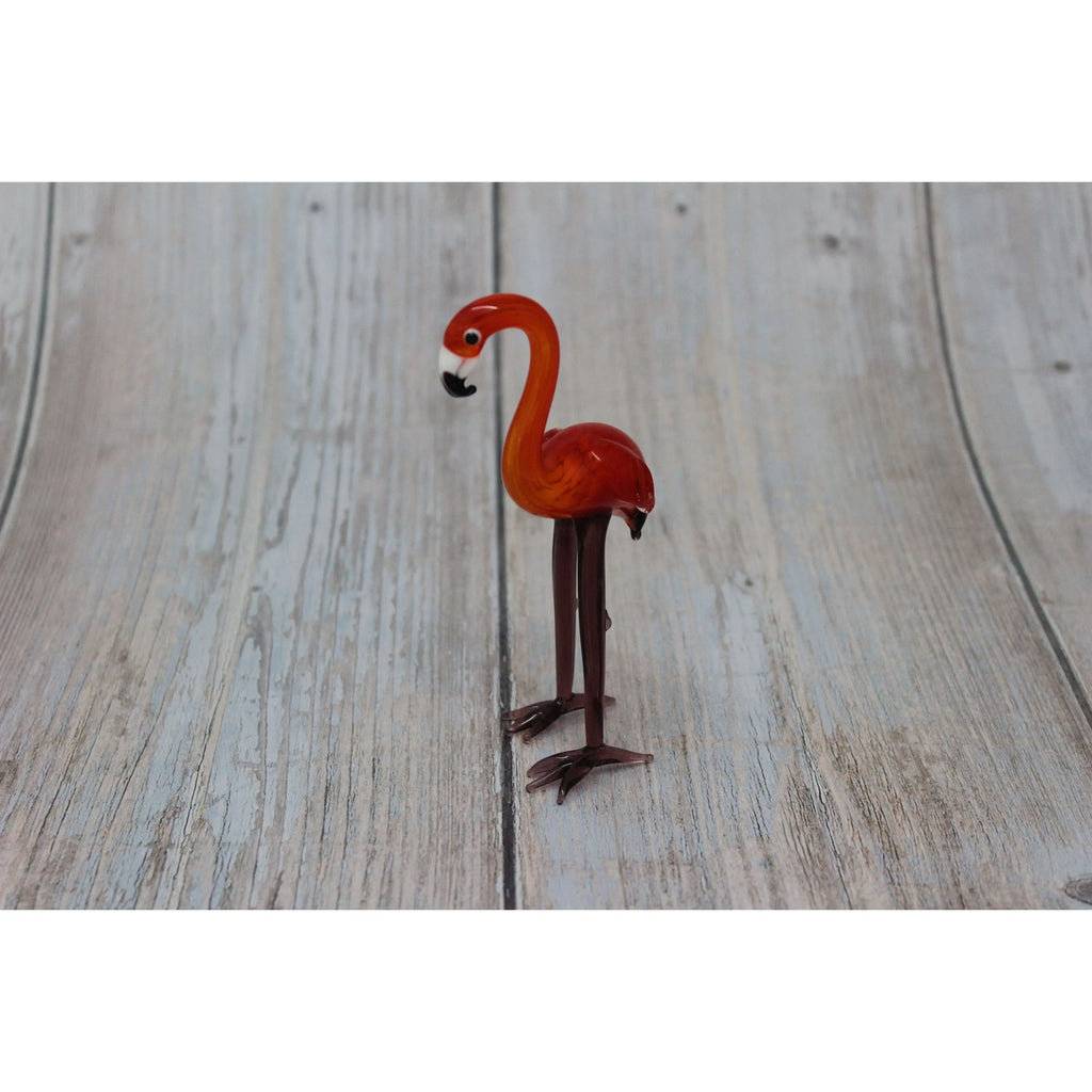 Flamingo Figurine, Glass Flamingo Figurine, On Sale Red Flamingo Figurine, Flamingo Decor, Flamingo - Pink Horse Florida