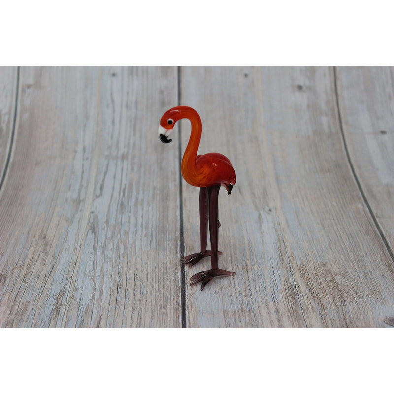 Flamingo Figurine, Glass Flamingo Figurine, On Sale Red Flamingo Figurine, Flamingo Decor, Flamingo - Pink Horse Florida