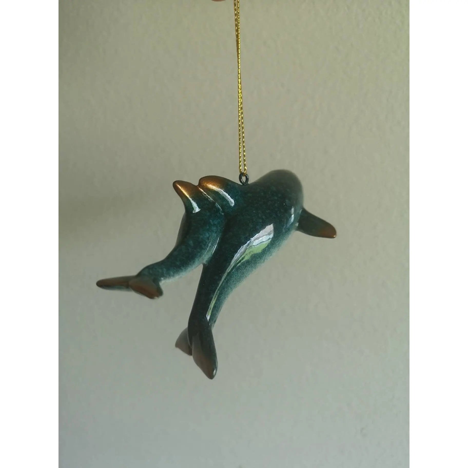Dolphin Ornament SET OF TWO, Beach Ornament, Christmas Decoration, Dolphin Figurine, Dolphin - Pink Horse Florida