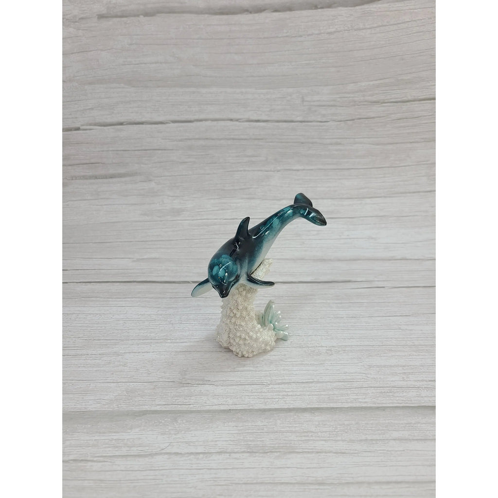 Dolphin Figurine, Dolphin Coral Figurine, Dolphin Decor, Beach Home Decor, Coral Reef, Beach Home, - Pink Horse Florida