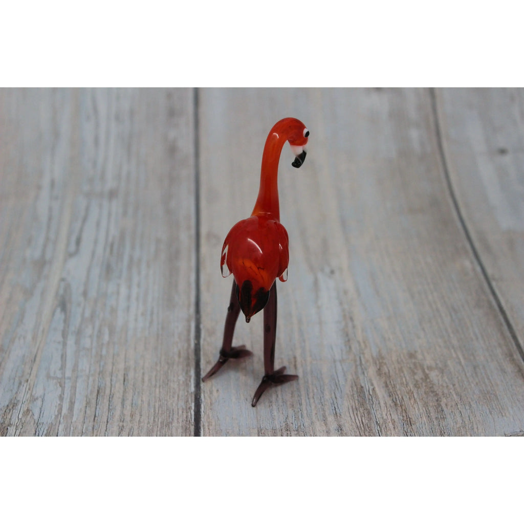 Flamingo Figurine, Glass Flamingo Figurine, On Sale Red Flamingo Figurine, Flamingo Decor, Flamingo - Pink Horse Florida