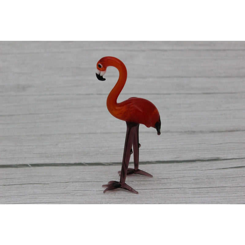 Flamingo Figurine, Glass Flamingo Figurine, On Sale Red Flamingo Figurine, Flamingo Decor, Flamingo - Pink Horse Florida