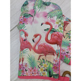 Flamingo Oven Mitts, Coastal Oven Mitts SET OF TWO, Flamingo Kitchen, Flamingo Pot Holder - Pink Horse Florida