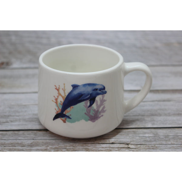 Dolphin Mug, Beach Mug, Dolphin Gift, Beach Kitchen, Beach Gift, Ocean Mug, Ocean Lover Gift - Pink Horse Florida