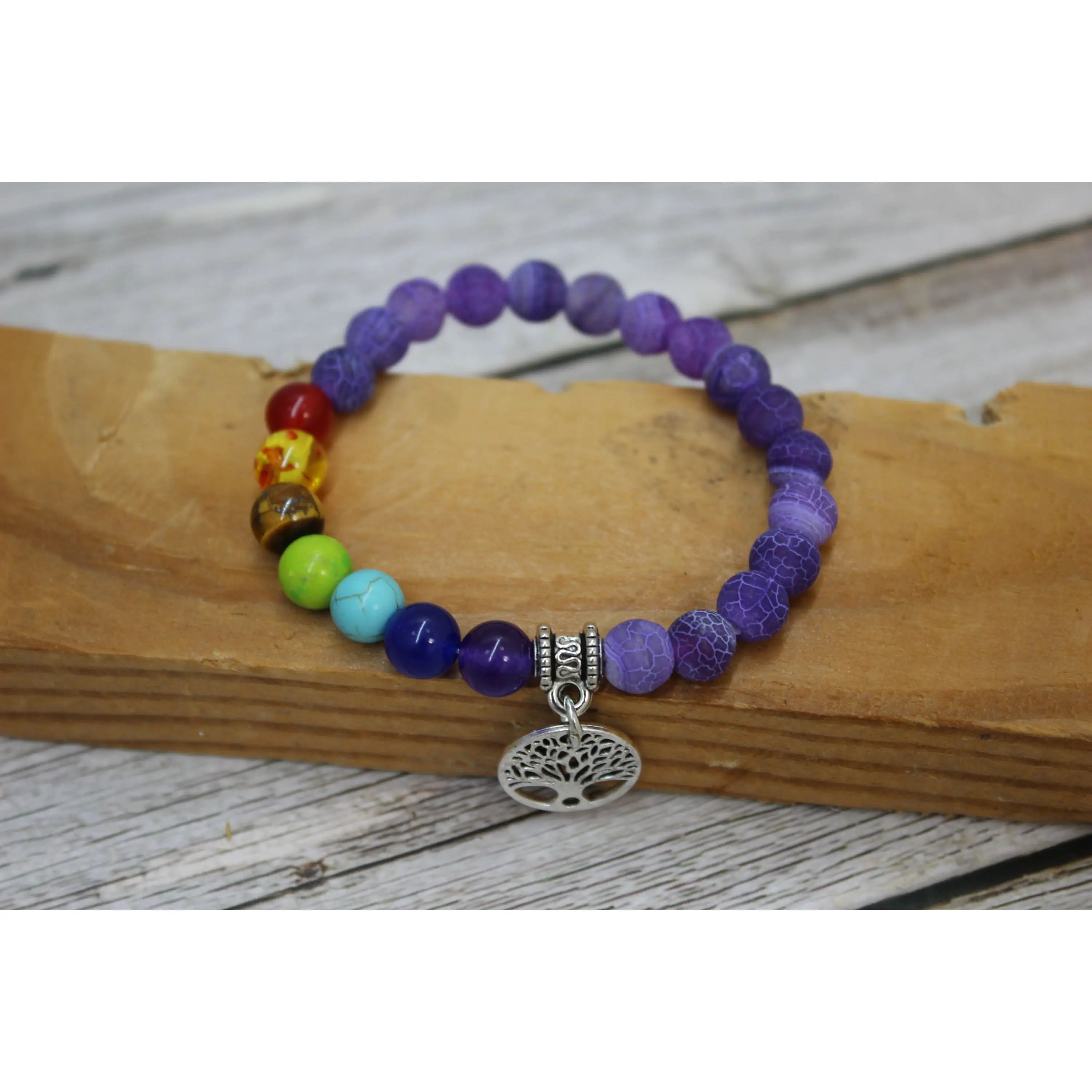 7 Chakra Bracelet, Beaded Bracelet, Chakra Bracelet, Seven Chakra Bracelet, Chakra Jewelry - Pink Horse Florida