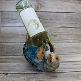 Sea Turtle Bottle Holder, Turtle Figurine, Blue Turtle Wine Bottle Holder - Pink Horse Florida