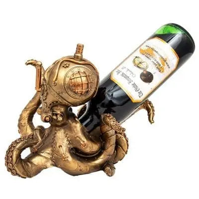 Octopus Wine Bottle Holder, Octopus Wine Bottle Holder, Nautical Wine Bottle Holder, Wine Decor, Steampunk - Pink Horse Florida