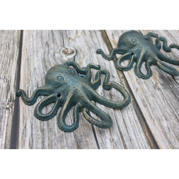 Octopus Hook, Octopus Decor, Nautical Decor, Octopus Key Hook SET OF TWO, Beach Decor, Octopus Gift, - Pink Horse Florida