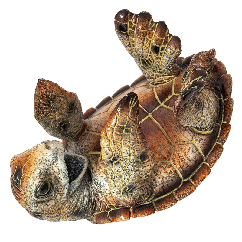 Sea Turtle Bottle Holder, Turtle Figurine, Natural Color Turtle Wine Bottle Holder - Pink Horse Florida