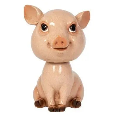 Bobblehead Pig, Pig Figurine, Funny Animal Figurine, Farm Figurine, Farm Decor, Funny Farm Decor, - Pink Horse Florida