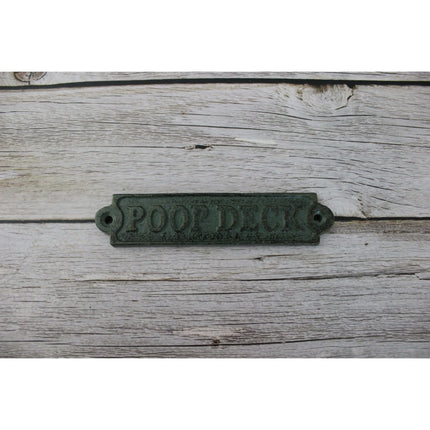 Poop Deck Sign, Wall Sign, Funny Bathroom or Nursery Decor, Nautical Decor - Pink Horse Florida