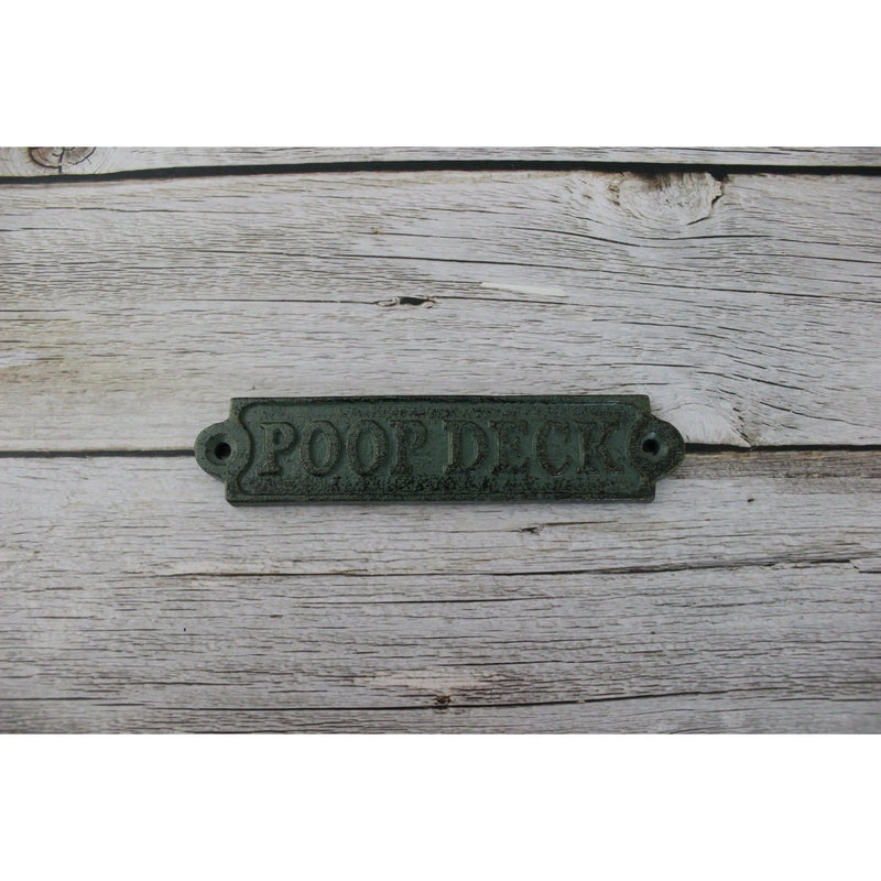 Poop Deck Sign, Wall Sign, Funny Bathroom or Nursery Decor, Nautical Decor - Pink Horse Florida