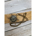 Antique Compass, Compass Necklace, Ship Wheel Compass, Compass with Chain, Pocket Compass, Brass - Pink Horse Florida