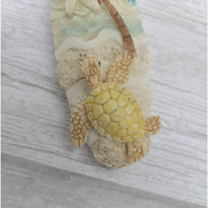Beach Magnet, Surfboard Magnet, Turtle Magnet, Beach Gift, Turtle Gift, Ocean Magnet, Surfing - Pink Horse Florida