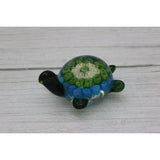 Blue Glass Sea Turtle Figurine, Turtle Figurine, Sea Turtle Figurine, Turtle Decor, Sea Turtle - Pink Horse Florida