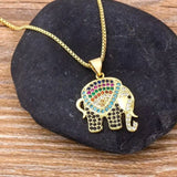 Elephant Necklace, Elephant Jewelry, Elephant Pendant, Elephant Gifts, Elephant Necklace Gold, - Pink Horse Florida