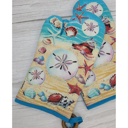 Shell Pot Holder, Seashell Pot Holder, Coastal Pot Holder SET OF TWO, Beach Kitchen Decor, Beach Pot - Pink Horse Florida