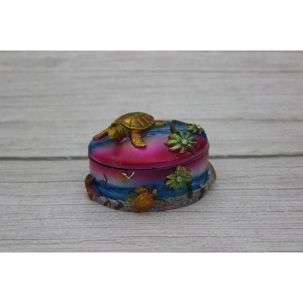 Sea Turtle Storage Box, Turtle Storage Box, Sea Turtle Box, Beach Decor, Turtle Decor, Jewelry Box, - Pink Horse Florida