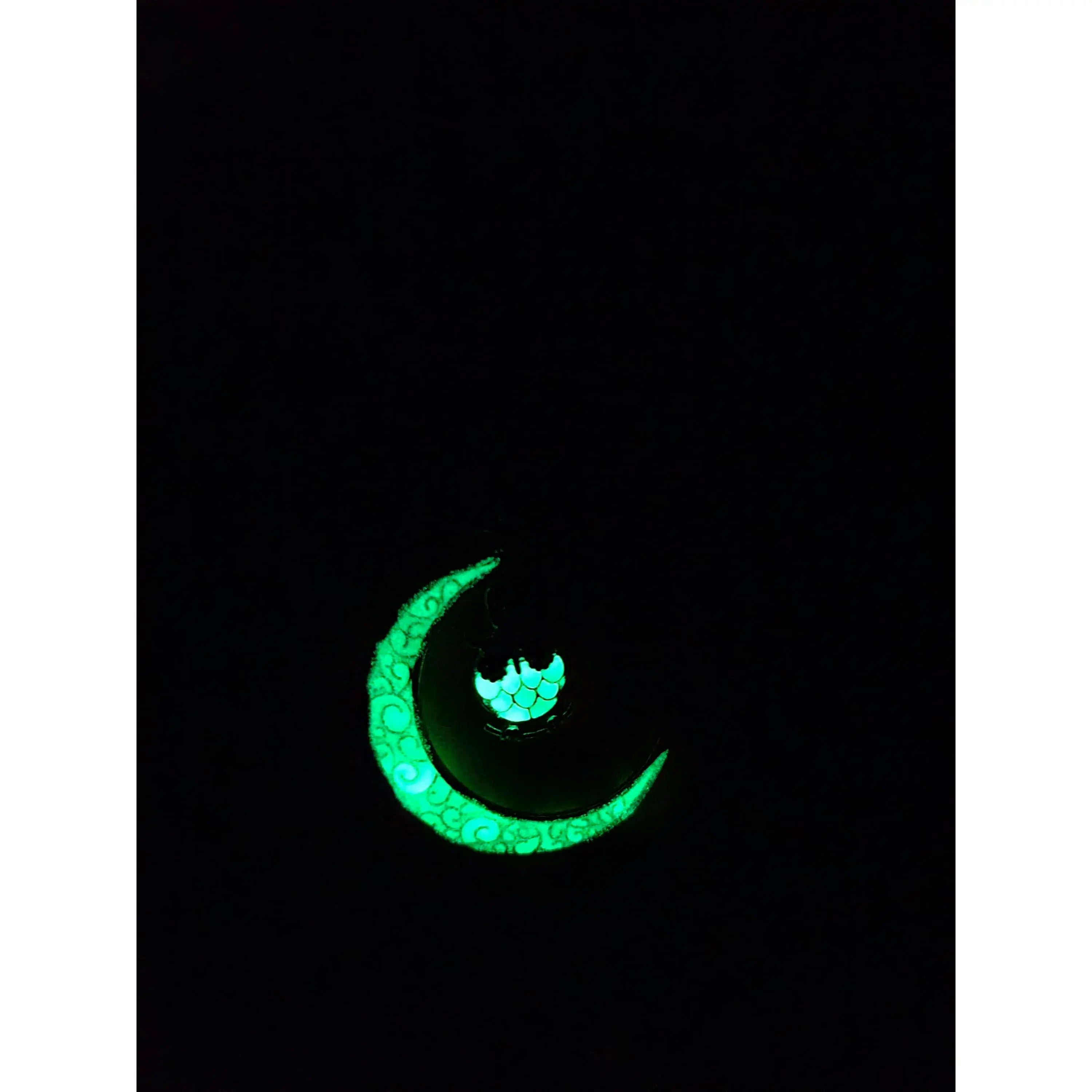 Glow in the Dark Moon Necklace, Glow in the Dark Necklace, Moon Necklace, Moon Jewelry - Pink Horse Florida