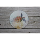 Turtle Coasters, Beach Coasters, Sea Turtle Coasters, Beach Home Decor, Nautical Decor, Turtle Lover - Pink Horse Florida