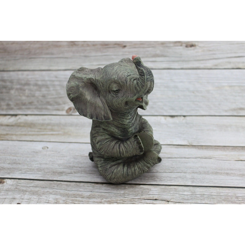 Meditating Elephant Figurine, Elephant Yoga, Elephant Gift, Elephant Figurine - Pink Horse Florida