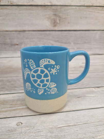 Turtle Mug, Beach Mug, Sea Turtle Mug, Turtle Kitchen, Turtle Gift, Sea Turtle Gift, Sea Turtle - Pink Horse Florida