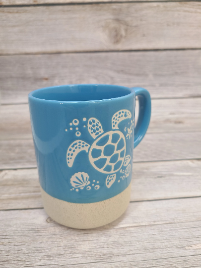 Turtle Mug, Beach Mug, Sea Turtle Mug, Turtle Kitchen, Turtle Gift, Sea Turtle Gift, Sea Turtle - Pink Horse Florida