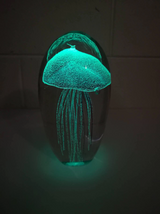 Jellyfish Glow in the Dark, Purple Glow in the Dark Figurine, Jellyfish Figurine, Glow in the Dark Sea Creature, Glass Jellyfish Paperweight - Pink Horse Florida