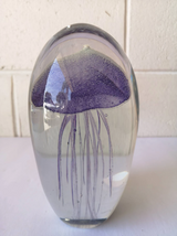 Jellyfish Glow in the Dark, Purple Glow in the Dark Figurine, Jellyfish Figurine, Glow in the Dark Sea Creature, Glass Jellyfish Paperweight - Pink Horse Florida