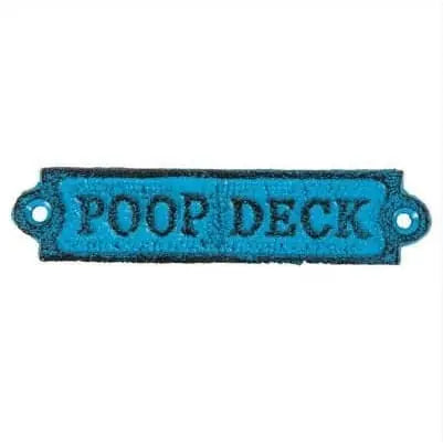 Poop Deck Sign, Wall Sign, Funny Bathroom or Nursery Decor, Nautical Decor - Pink Horse Florida