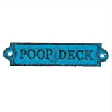 Poop Deck Sign, Wall Sign, Funny Bathroom or Nursery Decor, Nautical Decor - Pink Horse Florida