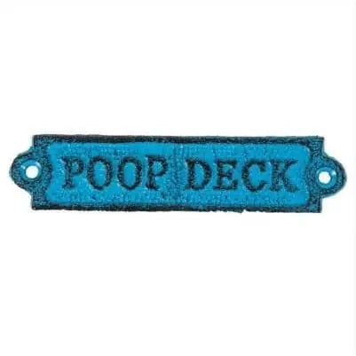 Poop Deck Sign, Wall Sign, Funny Bathroom or Nursery Decor, Nautical Decor - Pink Horse Florida