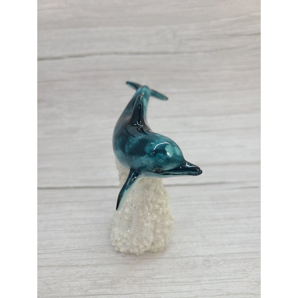 Dolphin Figurine, Dolphin Coral Figurine, Dolphin Decor, Beach Home Decor, Coral Reef, Beach Home, - Pink Horse Florida