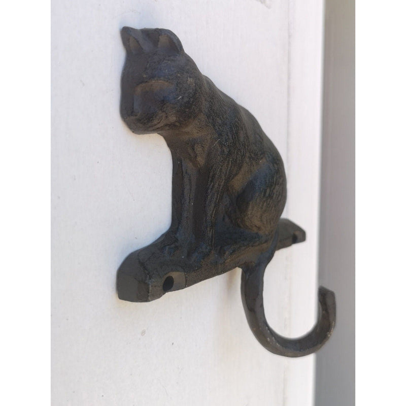 Cat Hook, Cat Decor, Gift for Cat Lover, Kitten Wall Hook, Cat Key