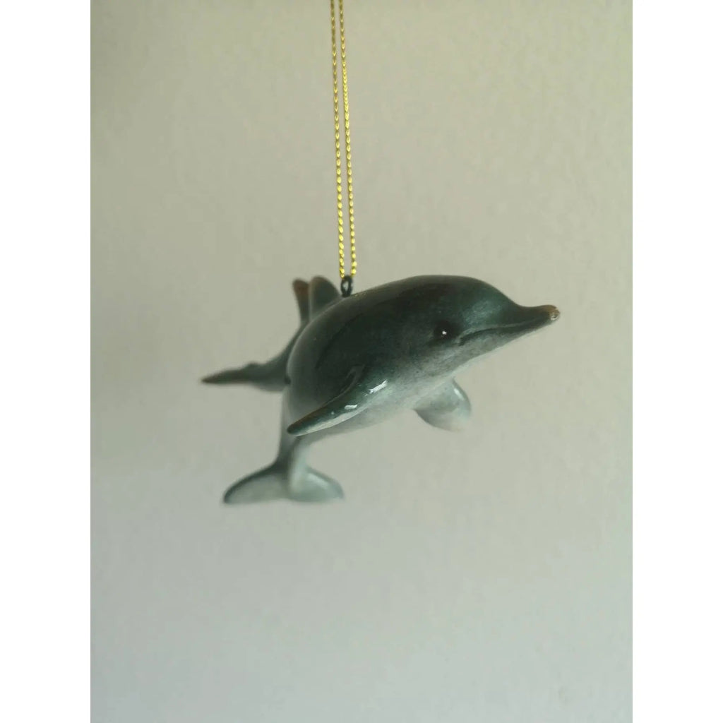 Dolphin Ornament SET OF TWO, Beach Ornament, Christmas Decoration, Dolphin Figurine, Dolphin - Pink Horse Florida