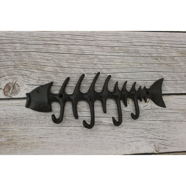 Fish Wall Hanger, Fish Bone Hook, Key Hook, Wall Hooks,Fish Decoration, Beach Decor, Beach - Pink Horse Florida