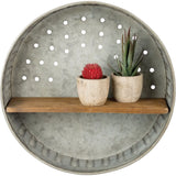 Round Wall Shelf, Round Shelf for Wall, Indoor Shelf, Porch Decor, Porch Decoration - Pink Horse Florida
