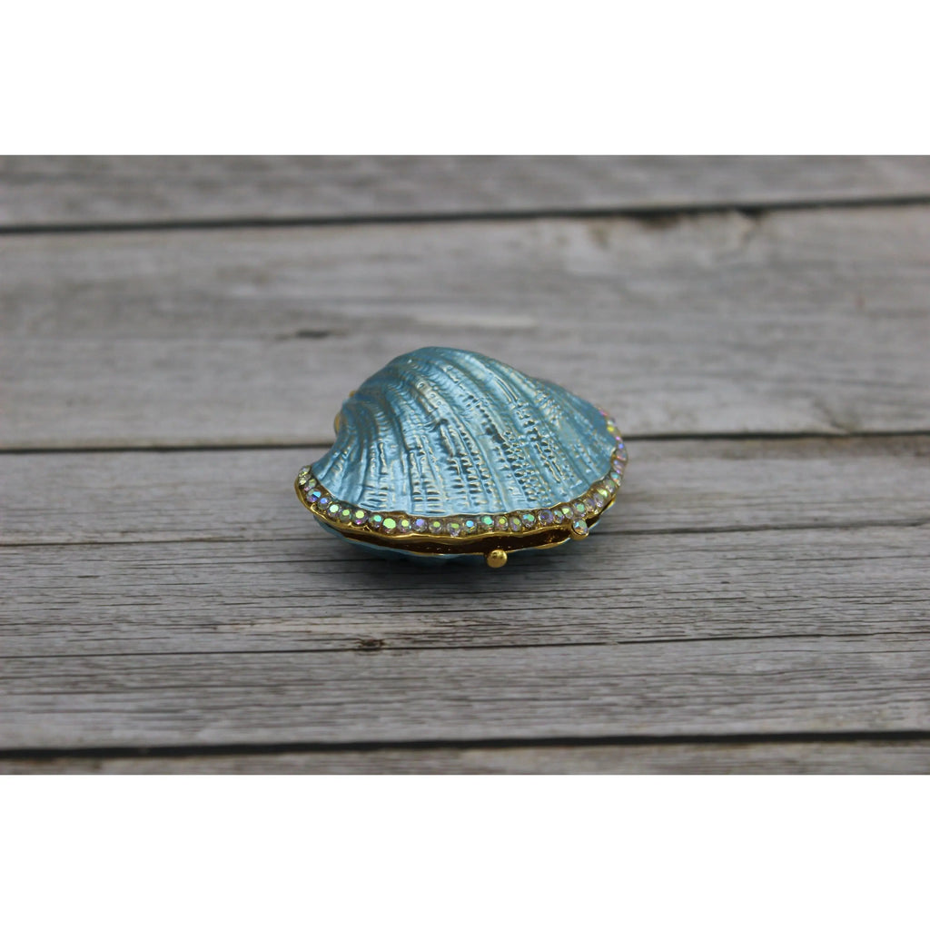 Seashell Trinket Box, Seashell Storage Box, Seashell Figurine, Seashell Box, Seashell Jewelry Box, - Pink Horse Florida