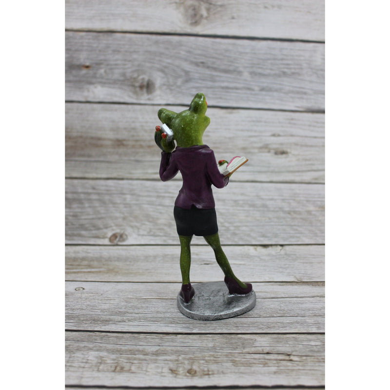 Funny Frog Figurine, Toilet Frog Figurine, Frog Pen Holder, Funny