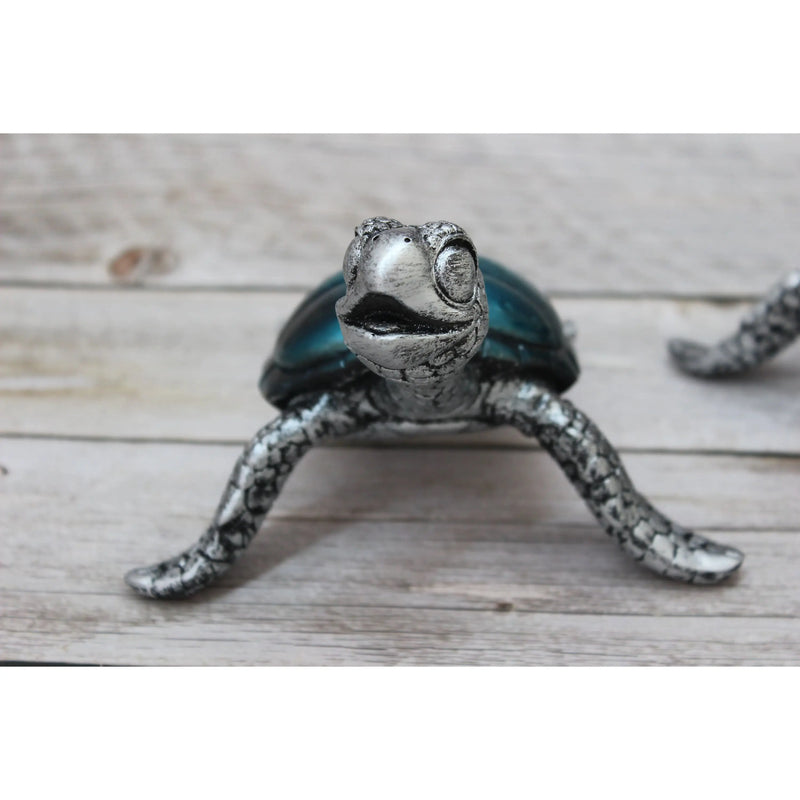 Sea Turtle Figurine SET of TWO, Sea Turtle Figurine, Turtle Lover Gift, Ocean Lover Gift, - Pink Horse Florida