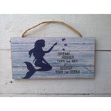 Mermaids Dream Sign, Mermaid Sign, Mermaid Pool Sign, Mermaid Decor - Pink Horse Florida