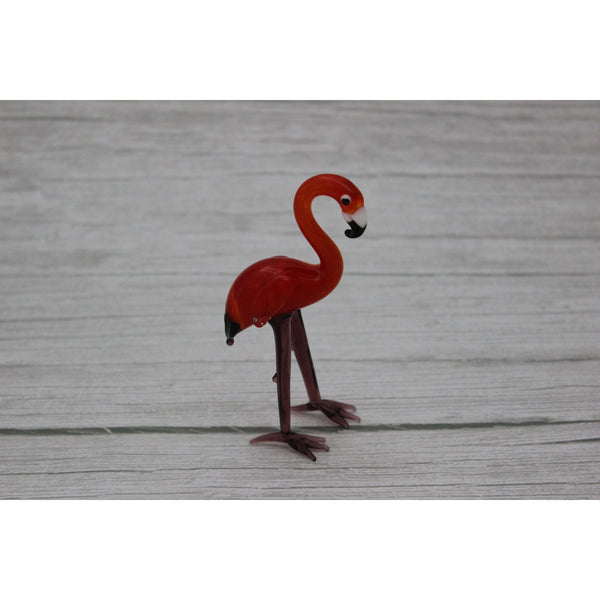 Flamingo Figurine, Glass Flamingo Figurine, On Sale Red Flamingo Figurine, Flamingo Decor, Flamingo - Pink Horse Florida